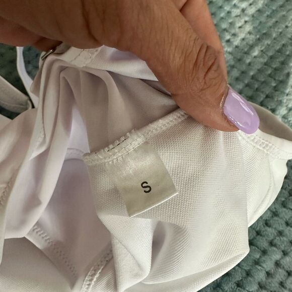 Ladies White One Piece Swimsuit - Picture 2 of 4